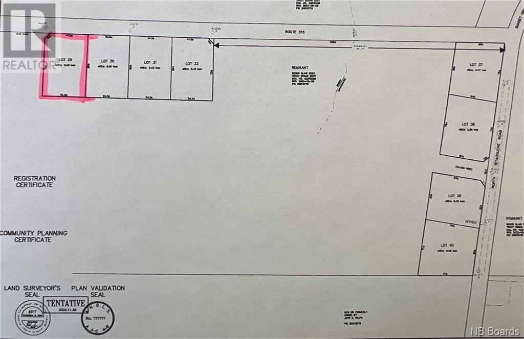 For sale Lot 29 Route 322, North Tetagouche, New Brunswick E2A4Y6