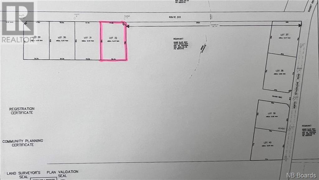 For sale Lot 32 Route 322, North Tetagouche, New Brunswick E2A4Y6