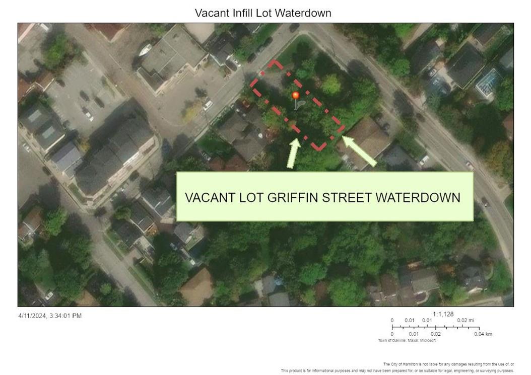 For sale 4042 vacant land located at 40 42 Mill Street S, Waterdown