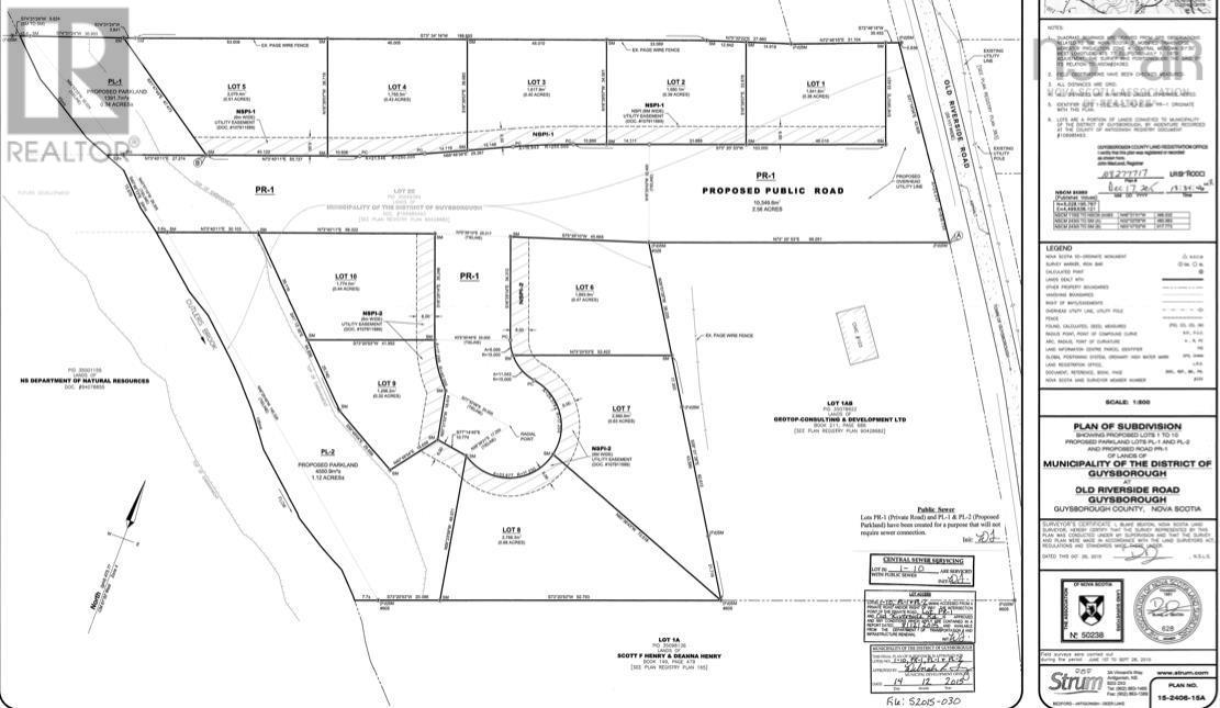 For sale Lot 8 Cutler Estates, Guysborough, Nova Scotia B0H1N0