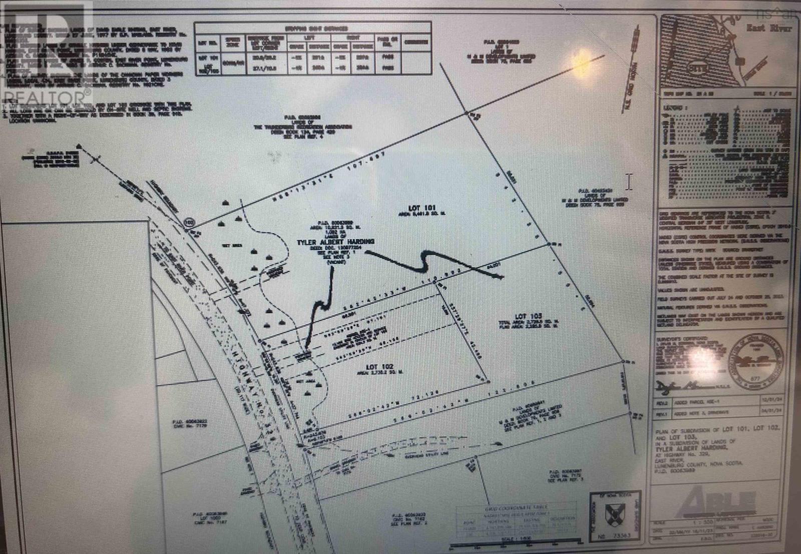 For sale Lot 101 Number 329 Highway, East River, Nova Scotia B0J1T0