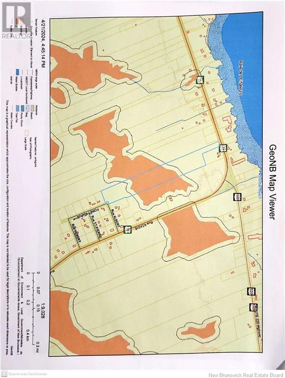 For sale 8.9hec1 rue Acadie, GrandeAnse, New Brunswick E8N1A3