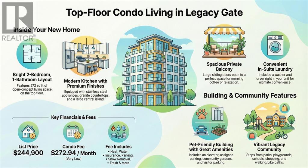 Apartment for Sale in 3407, 81 Legacy Boulevard SE|Calgary, Alberta T2X2B9