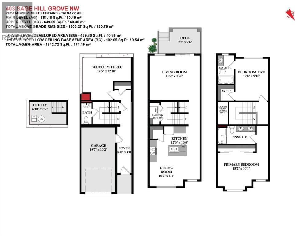 Row / Townhouse for Sale in 403 Sage Hill Grove NW|Calgary, Alberta T3R0Z8 2