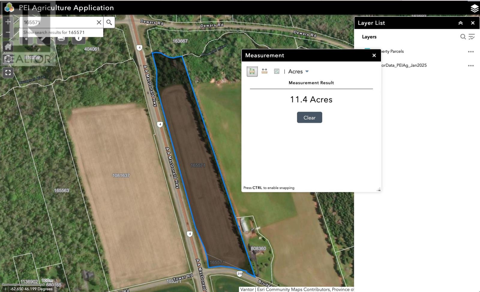 Acreage AA MacDonald Highway