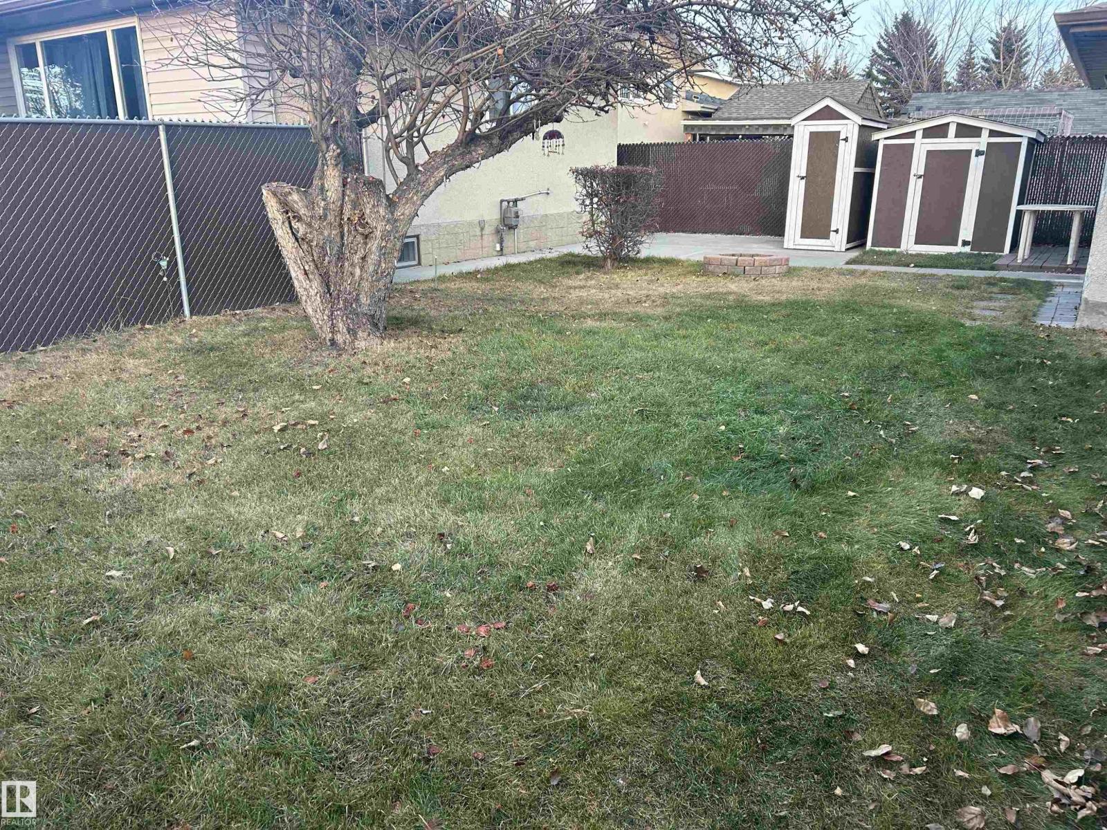 Backyard — corner lot with privacy fencing, Kilkenny Edmonton