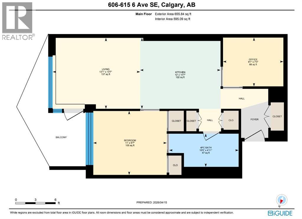 Apartment for Sale in 606, 615 6 Avenue SE|Calgary, Alberta T2G1S2 2