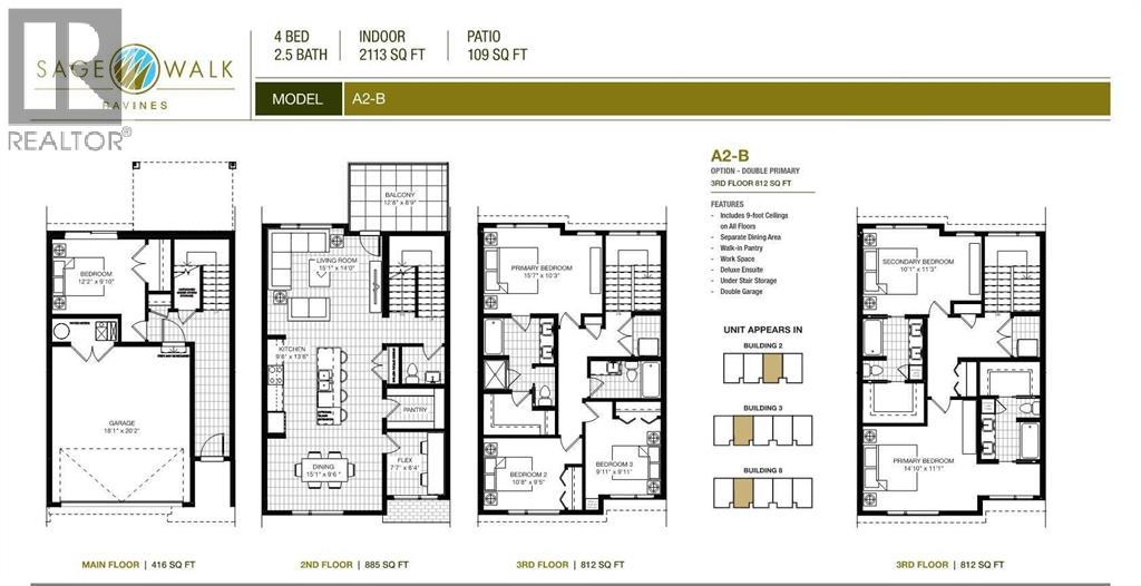 Row / Townhouse for Sale in 302, 199 Sage Hill Heights NW|Calgary, Alberta T3R2M8 2