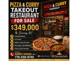 Actual Pizza and curry takeout restaurant listing in Surrey