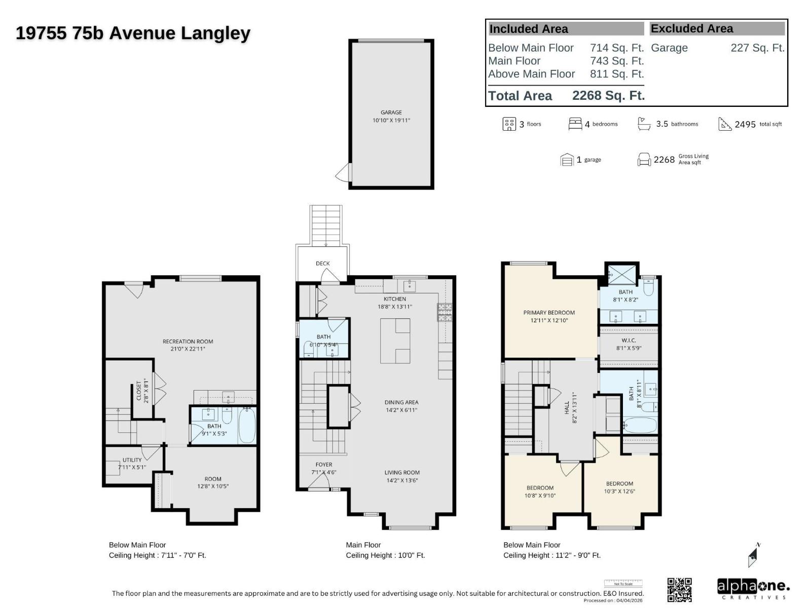 For sale: 19771 75B AVENUE, Langley, British Columbia V2Y1S1