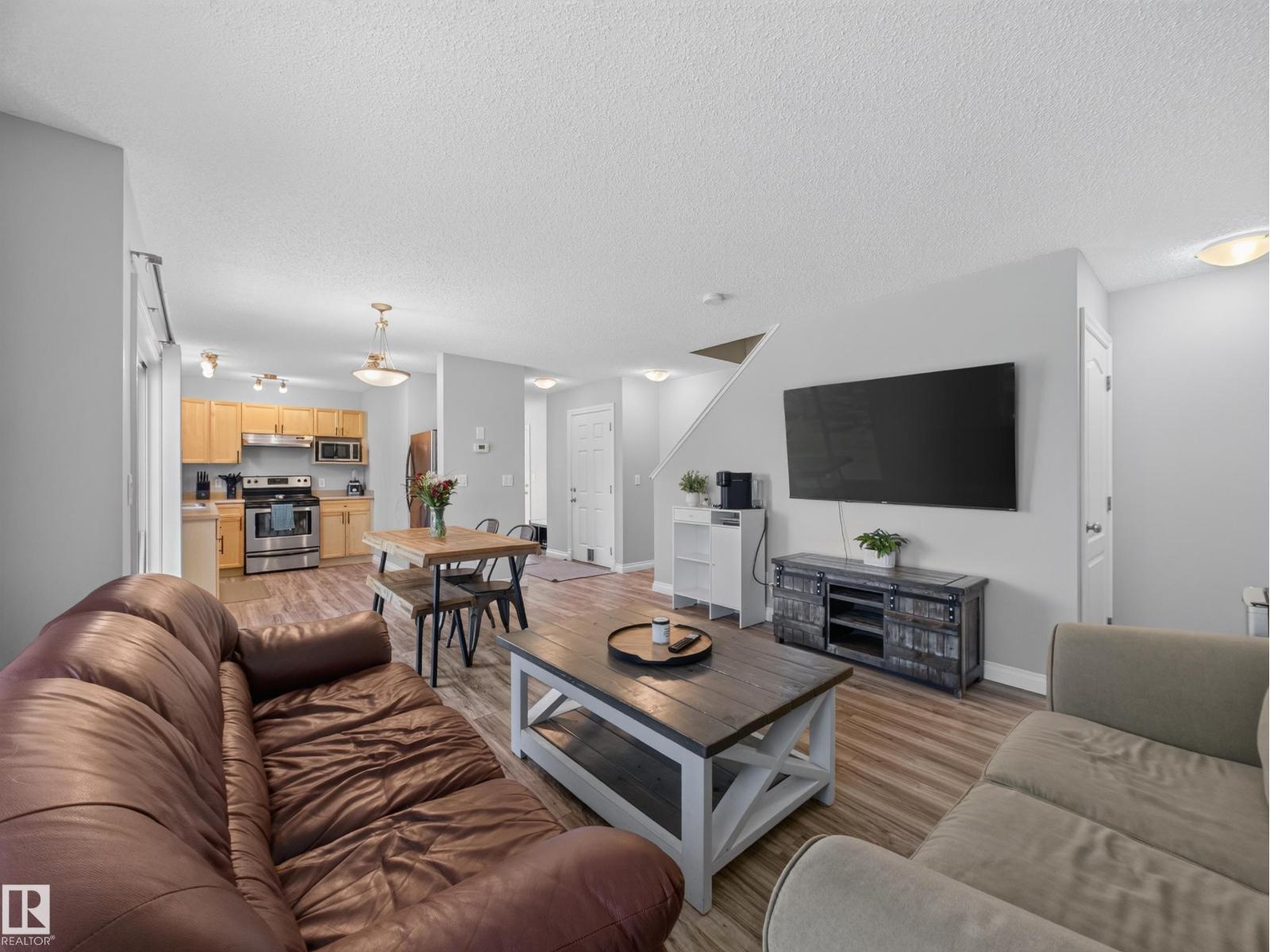 Open plan from living through dining to the kitchen