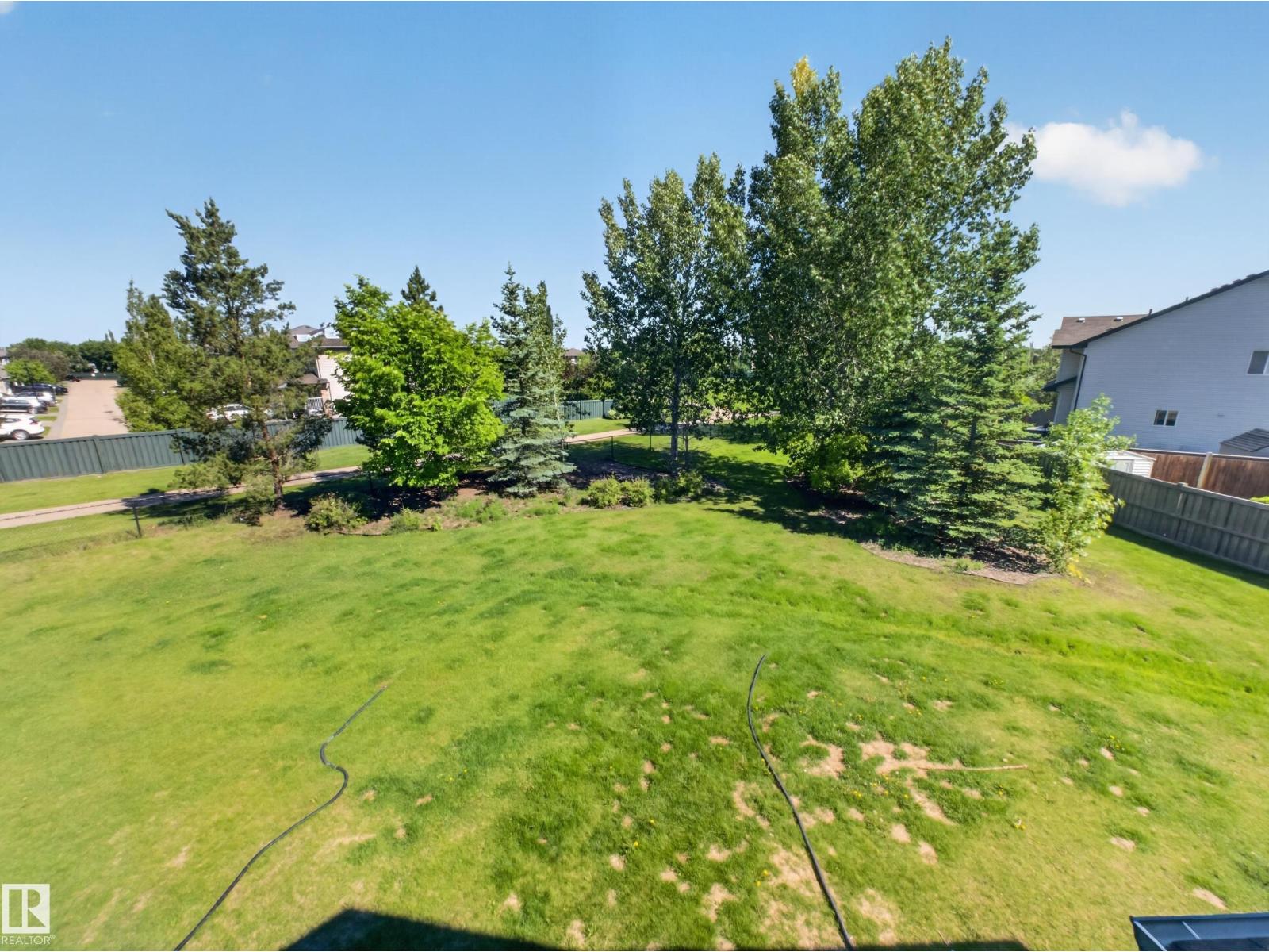 Back lawn and trees toward the green belt