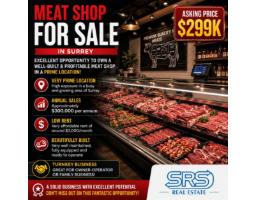 Actual established Surrey meat shop listing